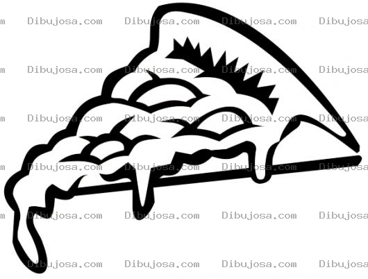 Dibujo para colorear Colorear un pedazo de pizza