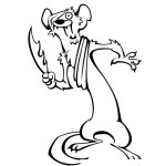 Dibujo para colorear Dibujo De Rata Pirata Para Pintar Y Colorear