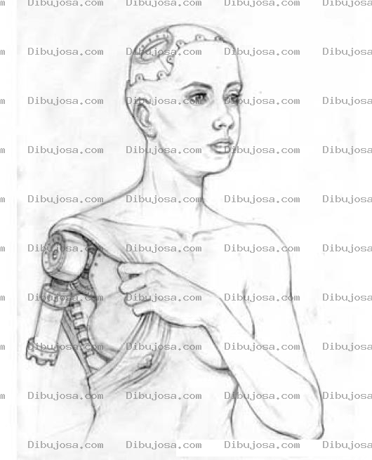 Dibujo para colorear Dibujo De La Mujer Bionica Para Pintar Y Colorear