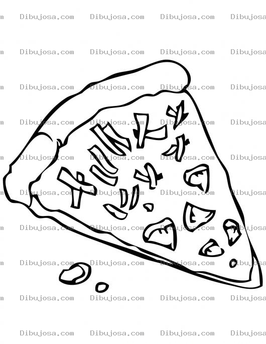 Dibujo para colorear Pizza para colorear