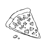 Dibujo para colorear Pizza para colorear