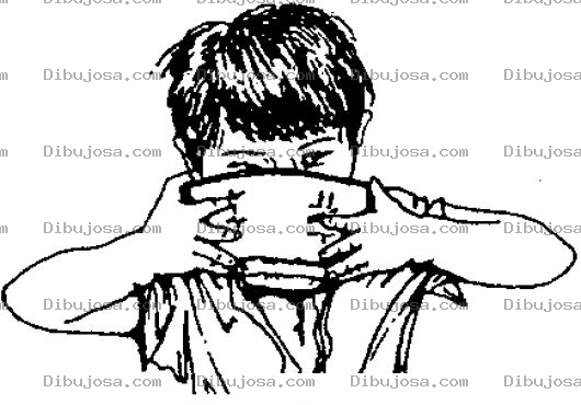 Dibujo para colorear Dibujo De Patojo Tomando Atol Para Pintar Y Colorear
