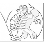 Dibujo para colorear Cachado Infraganti Sorprendido En El Acto Dibujo De Ladron Descubierto En Pleno Robo Para Pintar Y Colorear