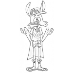 Dibujo para colorear Superconejo Dibujo De Super Conejo Para Pintar Y Colorear Conejo Con Gorra De Cerveza