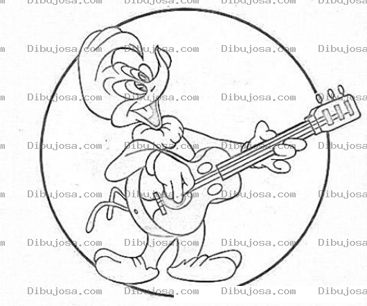 Dibujo para colorear Pajaroloco Dibujo Del Pajaro Loco Para Pintar Y Colorear