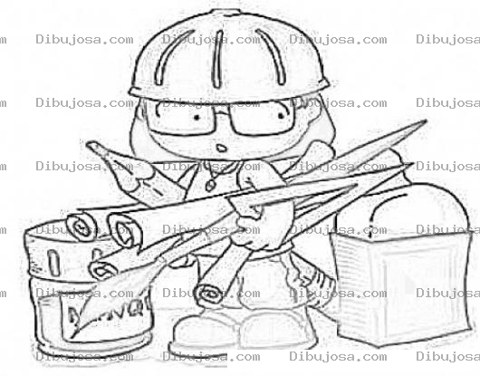 Dibujo para colorear Arquitectita Dibujo De Nina Arquitecta Para Pintar Y Colorear