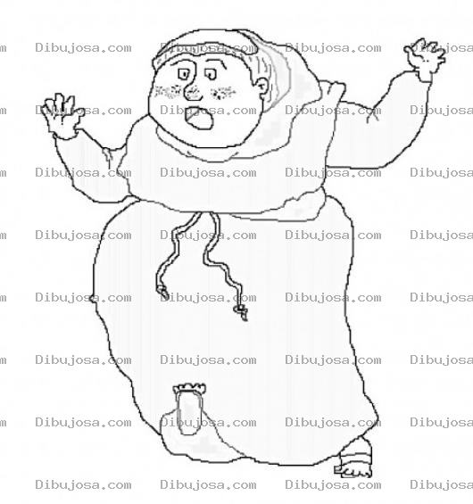 Dibujo para colorear Dibujo De Frayle Para Pintar Y Colorear Sacerdote