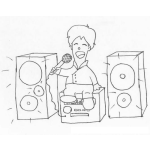 Dibujo para colorear Dibujo De Karaoke Para Pintar Y Colorear