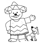 Dibujo para colorear Ositomexicano Para Pintar Y Colorear Dibujo De Osito Charrito