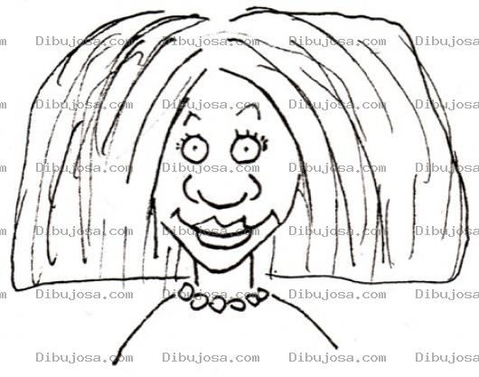 Dibujo para colorear Dibujo De Una Mujer Con Pelo Abundante Para Pintar Y Colorear Mujer Peluda