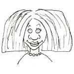Dibujo para colorear Dibujo De Una Mujer Con Pelo Abundante Para Pintar Y Colorear Mujer Peluda