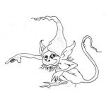 Dibujo para colorear Dibujo De Duende Gargola Para Pintar Y Colorear