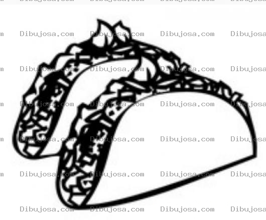 Dibujo para colorear Colorear tacos al pastor