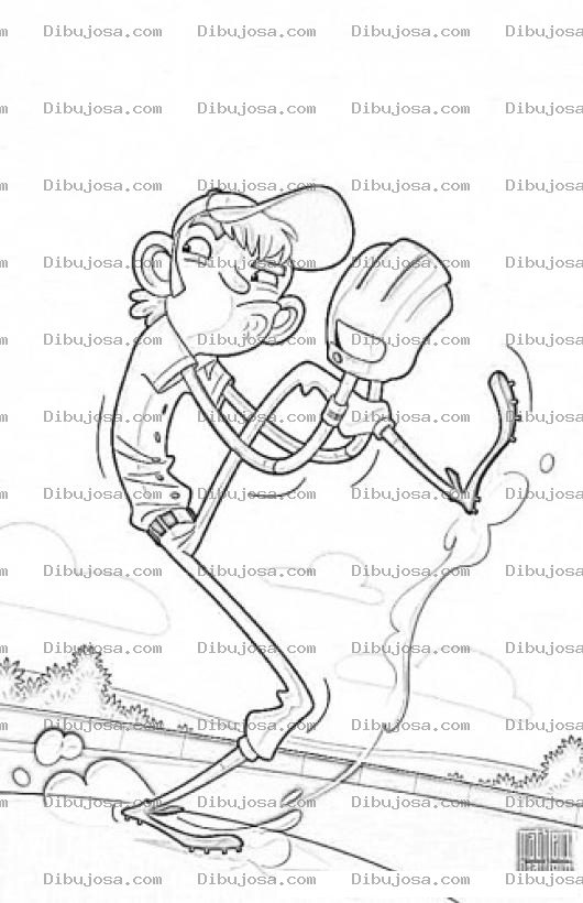 Dibujo para colorear Dibujo De Pitcher Para Pintar Y Colorear Pelotero De Baseball