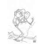 Dibujo para colorear Dibujo De Pitcher Para Pintar Y Colorear Pelotero De Baseball