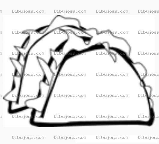 Dibujo para colorear Colorear tacos mexicanos