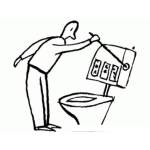 Dibujo para colorear Sanitario En Las Vegas Para Pintar Y Colorear Dibujo De Retrete De Maquinita De Apuestas