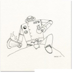 Dibujo para colorear Robot Malo Para Pintar Y Colorear Robot Malvado
