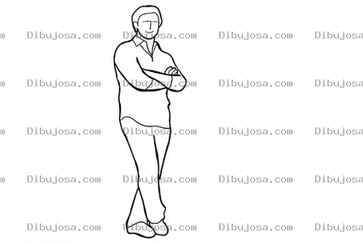 Dibujo para colorear De Brazoscruzados Dibujo De Un Hombre Con Los Brazos Cruzados Para Pintar Y Colorear