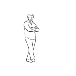 Dibujo para colorear De Brazoscruzados Dibujo De Un Hombre Con Los Brazos Cruzados Para Pintar Y Colorear