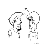 Dibujo para colorear Amigos Enamorados Para Pintar Y Colorear