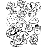 Dibujo para colorear Dibujos Para Recortar Y Pintar Elementos De Super Mario Bros