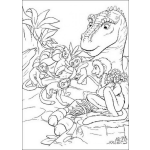 Dibujo para colorear Dinosaurios con monos