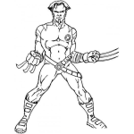 Dibujo para colorear Dibujo De Wolverine Con Garras Para Pintar Y Colorear