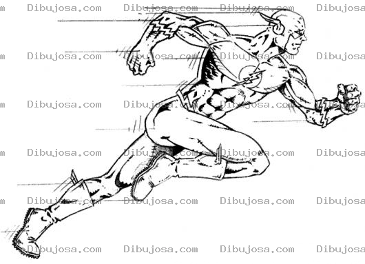 Dibujo para colorear Dibujo De Flash Gordon Corriendo Para Pintar Y Colorear
