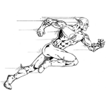Dibujo para colorear Dibujo De Flash Gordon Corriendo Para Pintar Y Colorear