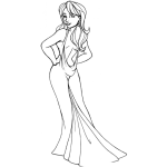 Dibujo para colorear Dibujo De La Novia De Ironman Para Pintar Y Colorear