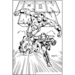 Dibujo para colorear Dibujo De Ironman Volando Para Pintar Y Colorear A Iron Man