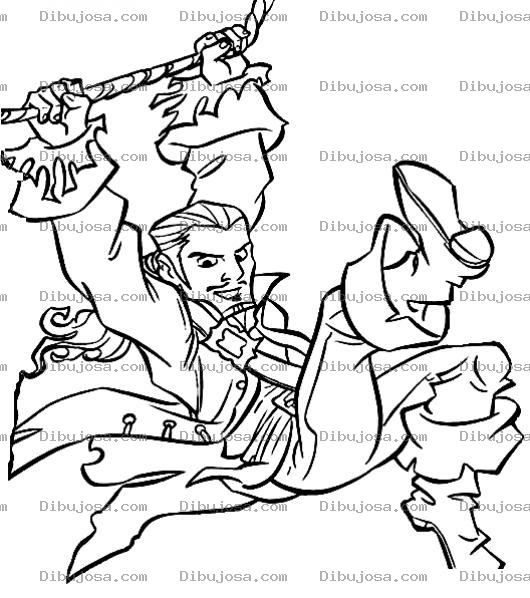 Dibujo para colorear Dibujo De Wiliam Turner De Piratas Del Caribe Para Pintar Y Colorear