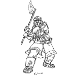 Dibujo para colorear Dibujo De Gimli Del Senor De Los Anillos Para Pintar Y Colorear