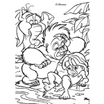 Dibujo para colorear Dibujo De Tarzan Cuando Era Nino Para Pintar Y Colorear