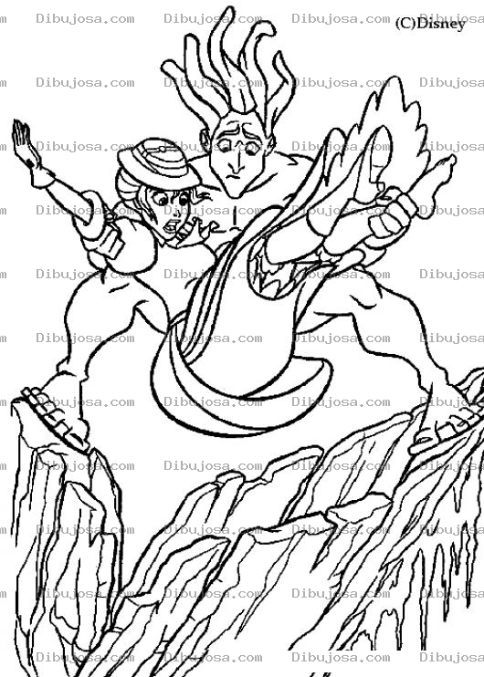 Dibujo para colorear Dibujo De Tarzan Y Su Novia Para Pintar Y Colorear