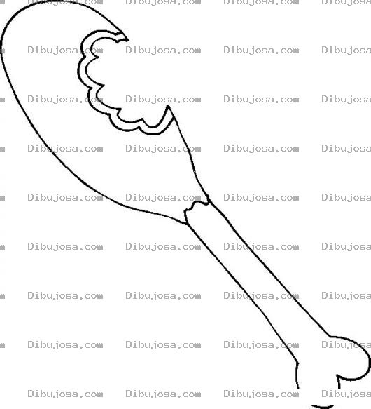 Dibujo para colorear Colorear Pierna de Pavo