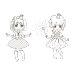 Dibujo para colorear Dibujo De Ninas Con Vestidos De Princesitas Para Pintar Y Colorear