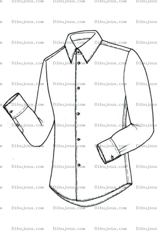 Dibujo para colorear Dibujo De Camisa De Hombre Para Pintar Y Colorear