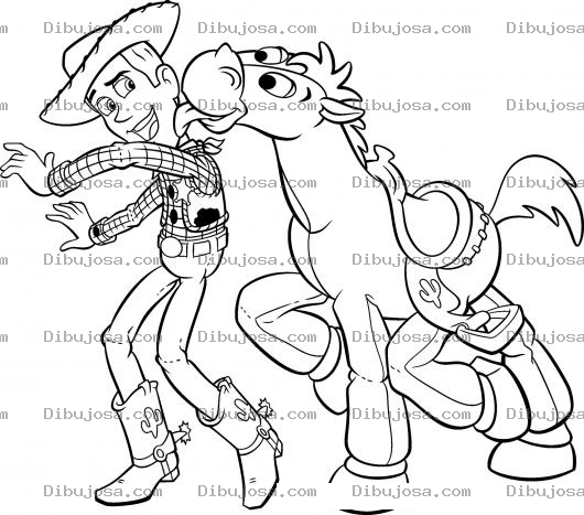 Dibujo para colorear woody toy story para colorear