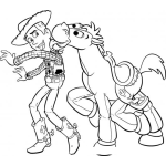 Dibujo para colorear woody toy story para colorear