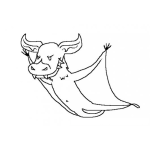 Dibujo para colorear Cerdo Murcielago Para Colorear