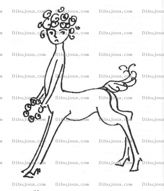 Dibujo para colorear Caballo Con Cuerpo De Mujer Para Pintar Y Colorear
