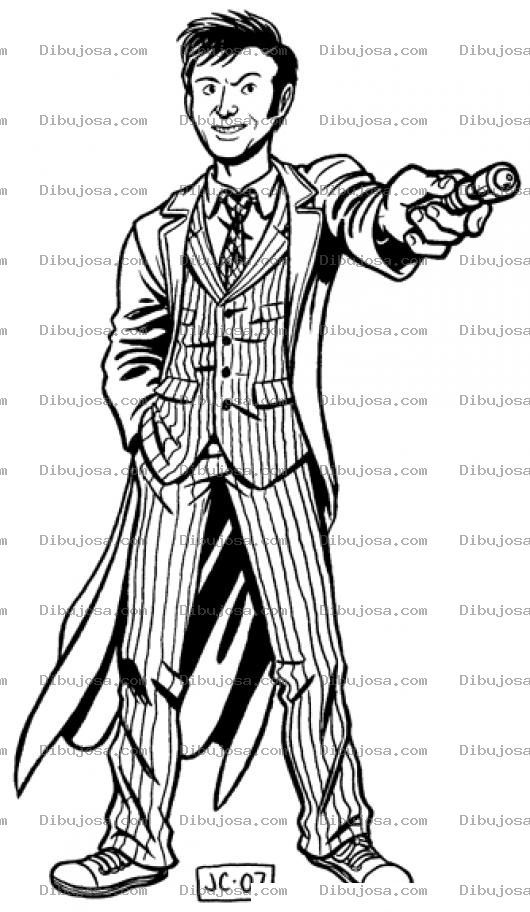 Dibujo para colorear Dibujo Del Doctor Malevolo Para Pintar Y Colorear A Tenth Doctor