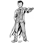 Dibujo para colorear Dibujo Del Doctor Malevolo Para Pintar Y Colorear A Tenth Doctor