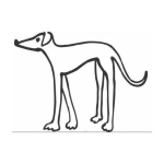 Dibujo para colorear Perro Delgado Para Pintar Y Colorear A Un Galgo