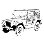 Dibujo para colorear Dibujo De Jeep Militar Para Pintar Y Colorear