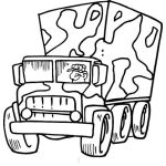 Dibujo para colorear Camion Del Ejercito Para Pintar Y Colorear