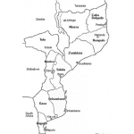 Dibujo para colorear Mozambique Dibujo Del Mapa De Mosambique Africa Para Pintar Y Colorear