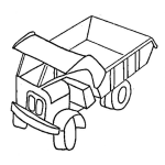 Dibujo para colorear Dibujo De Camion Tonka Para Pintar Y Colorear